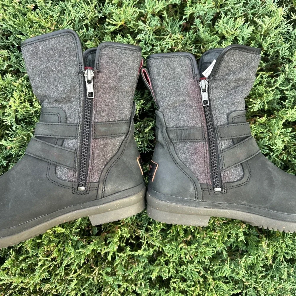 UGG Simmens Waterproof Leather‎ Boots Women's Size 6 Black
